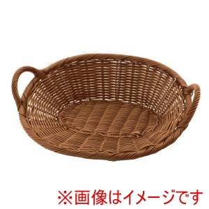 トーダイ トーダイ PP 小判型ベーカリーバスケット 手付 ブラウン HB-002-BR