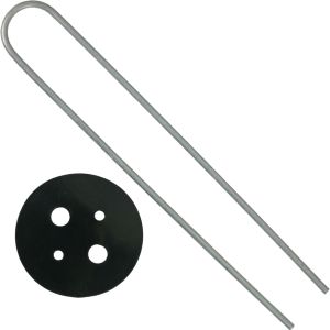 シンセイ シンセイ ヘアピン Uピン 杭 黒丸付 20cm 10セット