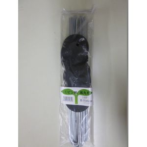シンセイ シンセイ ヘアピン Uピン 杭 黒丸付 30cm 10セット