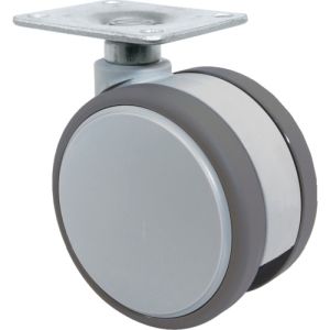 東海キャスター 東海キャスター F075 プレート式双輪キャスター 75径 自在
