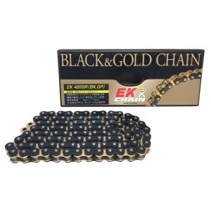 江沼チェーン 江沼チェーン 420SR(BK/GP) チェーン 420SR ブラック&ゴールド 120L SPJ EKチェーン