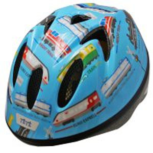 徳島双輪 TETE 徳島双輪 テテ スプラッシュハート XSサイズ 48～52cm トレイン水色 子供用自転車ヘルメット