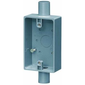 未来工業 ミライ 未来工業 SW2-22 露出スイッチボックス 1ヶ用 2方出 適合管VE16 22 グレー 1個