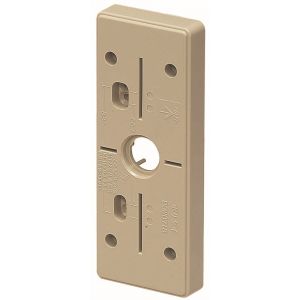 未来工業 ミライ 未来工業 POW-0718J ポリ台 照明器具取付用プラスチック絶縁台 長方形 外寸70mm×180mm ベージュ