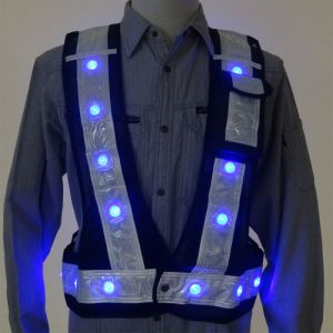 ミズケイ ミズケイ 3015002 多機能ベスト「光るんです」青LEDタイプ 紺/白