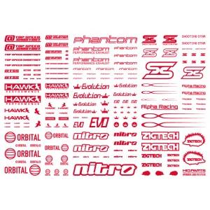 ハイキューパーツ ハイキューパーツ スポンサーロゴデカール01S レッド 1枚入 SLD01S-RE