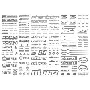 ハイキューパーツ ハイキューパーツ スポンサーロゴデカール01S グレー 1枚入 SLD01S-GR