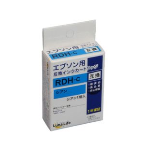 ルナライフ Luna Life ルナライフ エプソン用 互換インクカートリッジ RDH-C シアン LNEPRDH-C