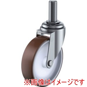 ユーエイキャスター YUEI ユーエイキャスター ET-125UR-M12-35 ねじ込み式 自在 キャスター ウレタン 車輪径125mm Eタイプ ET型 ネジ寸法M12×35ピッチ1.75