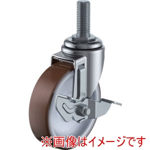 ユーエイキャスター YUEI ユーエイキャスター ET-100UHFDS-M12-35 ねじ込み式 自在 キャスター 車輪径100mm Eタイプ ET-DS型 M12×35ピッチ1.75