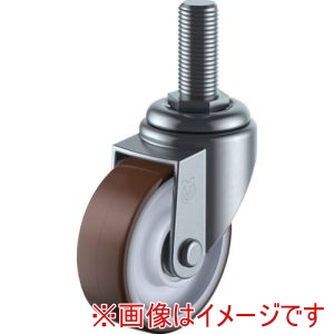 ユーエイキャスター YUEI ユーエイキャスター ST-100UHF-M12-35 ねじ込み式 自在 キャスター ウレタン 車輪径100mm Sタイプ ST型 ネジ寸法M12×35ピッチ1.75