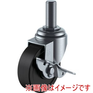 ユーエイキャスター YUEI ユーエイキャスター ST-75RHES-M12-35 ねじ込み式 自在 キャスター 導電ゴム 車輪径75mm Sタイプ ST-S型 ネジ寸法M12×35ピッチ1.75