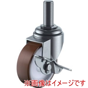 ユーエイキャスター YUEI ユーエイキャスター ST-100URS-M16-40 ねじ込み式 自在 キャスター ウレタン 車輪径100mm Sタイプ ST-S型 ネジ寸法M16×40ピッチ2