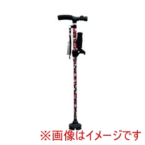楽々健 楽々健 530609 rk-01024-s-bk 楽々健 折りたたみ杖ラクステッキ ライト 標準 ブラック