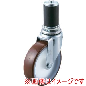 ユーエイ ユーエイ SUS-ETF-100UR-35P 差込式 自在 ステンレスキャスター ウレタン 車輪径100mm Eタイプ SUS-ETF型 パイプ径35