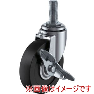 ユーエイキャスター YUEI ユーエイキャスター ET-75RHS-W3/8-14 ねじ込み式 自在 キャスター ゴム 車輪径75mm Eタイプ ET-S型 ネジ寸法W3/8×14山数16