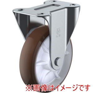 ユーエイキャスター YUEI ユーエイキャスター SUS-BRUK2-125 プレート式 固定 ステンレスキャスター 車輪径125mm Jタイプ SUS-K2型 取付寸法112×53 100×56