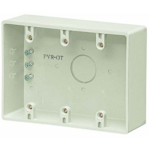 未来工業 ミライ 未来工業 PVR-0TM 3ヶ用露出スイッチボックス コネクタ無 ノック穴無 ミルキーホワイト 1個
