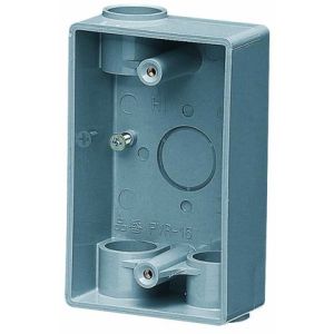 未来工業 ミライ 未来工業 PVR-16 露出スイッチボックス グレー 1個