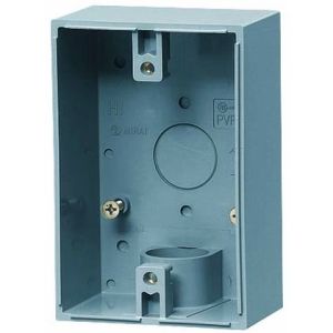 未来工業 ミライ 未来工業 PVR22-BC1 露出スイッチボックス 防水コンセント用 グレー VE16 22 1方出  1個