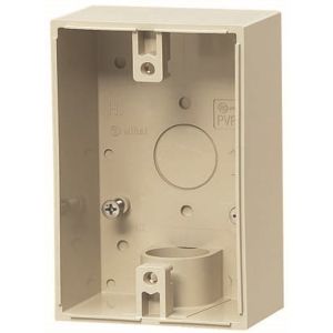 未来工業 ミライ 未来工業 PVR22-BC1J 露出スイッチボックス 防水コンセント用 ベージュ VE16 22 1方出 1個