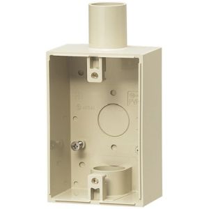 未来工業 ミライ 未来工業 PVR22-BC2J 露出スイッチボックス 防水コンセント用 ベージュ VE16 22 1 2方出兼用  1個