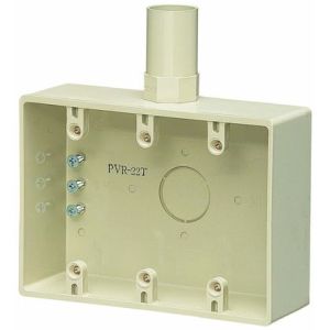 未来工業 ミライ 未来工業 PVR-22TJ 露出スイッチボックス 2号コネクタ付 3ヶ用 適合管VE22 ベージュ 1個