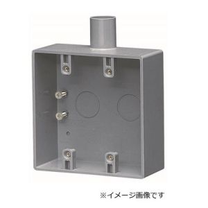 未来工業 ミライ 未来工業 SW1-28W 露出スイッチボックス 2ヶ用 1方出 適合管VE22 28 グレー 1個