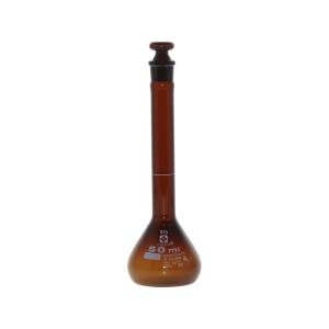 柴田科学 SIBATA 柴田科学 026100-50 メスフラスコ 茶 カスタムA 50mL