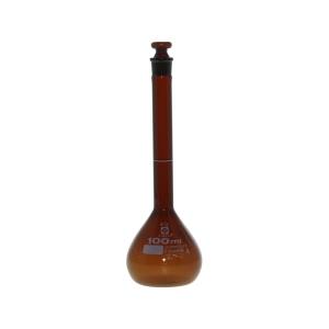 柴田科学 SIBATA 柴田科学 026100-100 メスフラスコ 茶 カスタムA 100mL
