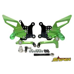 スナイパー SNIPER スナイパー SP0102QGR バックステップ グリーン ストリート用 NINJA ZX-25R SE クイックシフター装着車対応