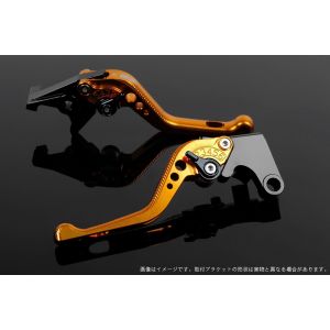 スピードラ SSK SPEEDRA スピードラ KA0405354-BK アジャストレバー 3Dショート ゴールド/ブラック NINJA250R 08-12・NINJA250 13-17/18-