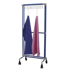 矢崎化工 YAZAKI 矢崎化工 抗菌 イレクター エプロン掛け キャスター 12人用 B