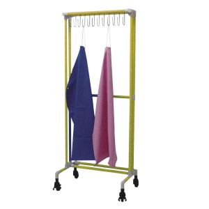 矢崎化工 YAZAKI 矢崎化工 抗菌 イレクター エプロン掛け キャスター 26人用 Y