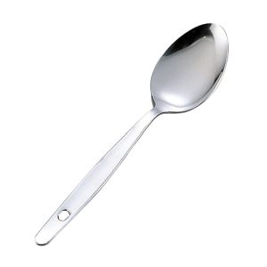エムテートリマツ MTI エムテートリマツ 松印 18-0 給食用 先丸スプーン 150mm 穴明