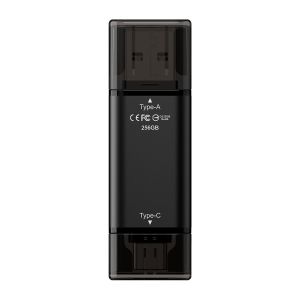 チーム Team チーム TX1MAX3256GB01 SSD 256GB USB-A & USB-C 3.2 Gen2 Memory Pen 1000MB/s 700MB/s