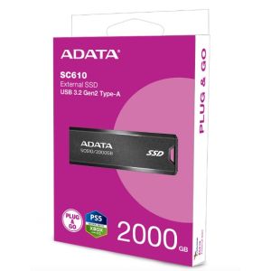 エイデータ ADATA ADATA SC610-2000G-CBK/RD-I 外付けSSD 2TB