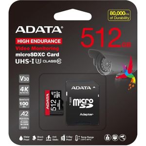 エイデータ ADATA ADATA AUSDX512GUI3V30SHA2-RA1-I マイクロSDXC512GB UHS-I クラス10 V30 A2 メーカー保証3年