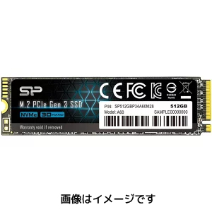 シリコンパワー silicon power シリコンパワー SSD M.2 512GB SP512GBP34A60M28 PCIe Gen3x4 512GB
