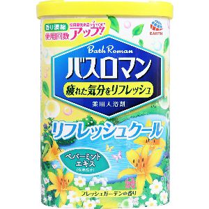 アース製薬 EARTH アース バスロマン 薬用入浴剤 リフレッシュクール フレッシュガーデンの香り 600g