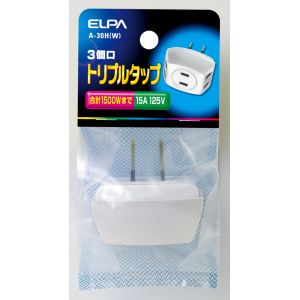 朝日電器 エルパ ELPA エルパ A-30H W トリプルタップ ELPA 朝日電器