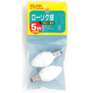 朝日電器 エルパ ELPA エルパ G-11H W ローソク球白 ELPA 朝日電器