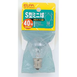 朝日電器 エルパ ELPA エルパ G-21H C S型ミニ40W透明 ELPA 朝日電器