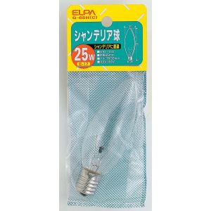 朝日電器 エルパ ELPA エルパ G-65H C シャンデリアE17 ELPA 朝日電器