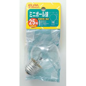 朝日電器 エルパ ELPA エルパ G-80H C ミニボール球25W ELPA 朝日電器