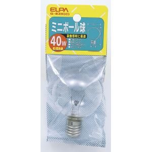 朝日電器 エルパ ELPA エルパ G-83H C ミニボール球40W ELPA 朝日電器