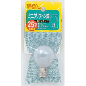 朝日電器 エルパ ELPA エルパ G-102H W クリプトン球25W ELPA 朝日電器