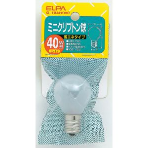 朝日電器 エルパ ELPA エルパ G-103H W クリプトン球40W ELPA 朝日電器