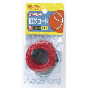朝日電器 エルパ ELPA エルパ PP-14NH 10芯コード5M ELPA 朝日電器