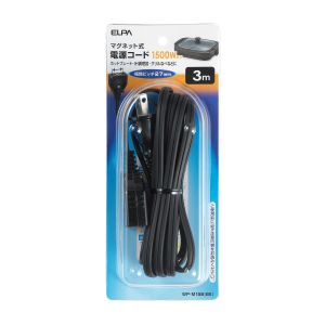 朝日電器 エルパ ELPA エルパ WP-M15B BK ホットプレートコード15A ELPA 朝日電器